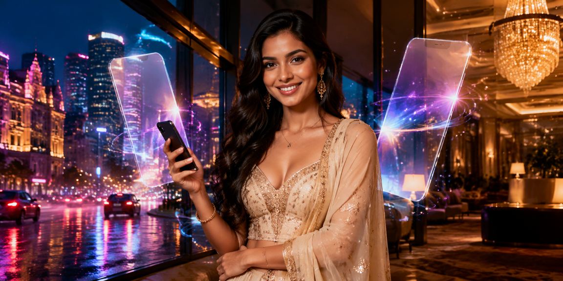 Lights and colors of a Mumbai casino night